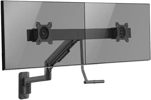 Main image of Mount-It! Heavy Duty Dual Monitor Wall Mount, Two Computer Display Wall Bracket with Rail, Fits Up to 32" Screens, 19.8 Lbs Capacity Per Screen