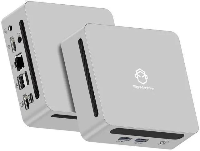 Main image of GenMachine Mini PC AMD Ryzen 5 4500U Mini Computers Up to 4.0GHz 6c/6t, 8GB DDR4, 256GB SSD & M.2 NVME, Gaming PC with Wifi6/BT5.2, Gaming/Office/Design