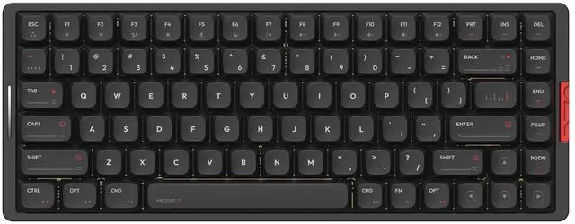 Main image of IQUNIX MQ80 Low Profile Mechanical Keyboard for Work and Gaming Tri Mode Wireless Wired CNC Aluminum Hot Swappable RGB Backlit Long Battery Life VIA Support (Black)