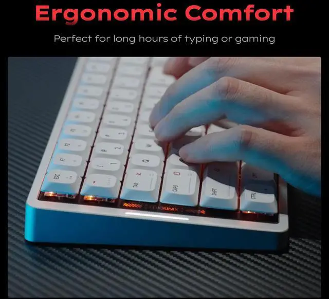 Alt view image 3 of 5 - IQUNIX MQ80 Low Profile Mechanical Keyboard for Work and Gaming Tri Mode Wireless Wired CNC Aluminum Hot Swappable RGB Backlit Long Battery Life VIA Support (Silver)