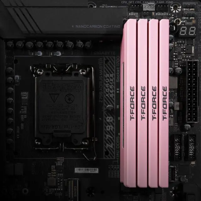 Alt view image 5 of 5 - TEAMGROUP T-Force XTREEM DDR5 Ram 48GB (2x24GB) 7200MHz PC5-57600 CL34 M-DIE Desktop Memory Module Ram for 600 700 Series Chipset XMP 3.0 Ready Pink FFPD548G7200HC34ADC01