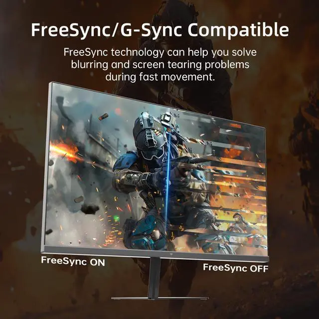 Alt view image 5 of 5 - KTC 24 Inch 180Hz Gaming Monitor, 2K QHD Fast IPS PC Gaming Monitor, 1440p 1ms Computer Monitor 144Hz, G-Sync and FreeSync Compatibility, HDR Support, HDMI Displayport, VESA, Q24T09