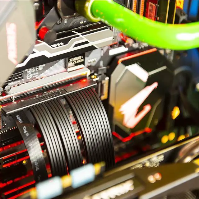 Alt view image 5 of 5 - LINKUP [300 cm PCIE 3.0 16x Shielded Extreme High-Speed Riser Cable PCI Express Port Extension Card90 Degree Socket