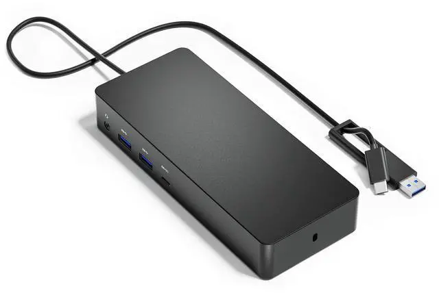 Main image of D6000 Universal Docking Station,Up to Triple 4K or Single 5K Display by USB-C,Compatibility with Windows and MacOS,with 1 HDMI, 2 DisplayPort,1Gb Ethernet,4 USB3.0-A 1 Type-C,1 Audio,1 Speaker Out