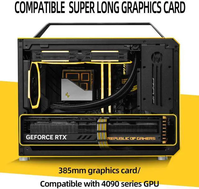 Alt view image 5 of 5 - Mechanical Master C+Max Desktop Compact with Handle - MATX case,Specially Designed for Longer GPUs, Supporting 240 AIO and ATX14cm/SFX PSU, Multi-Function Bracket (HDD/Fan) (Elegant Black)