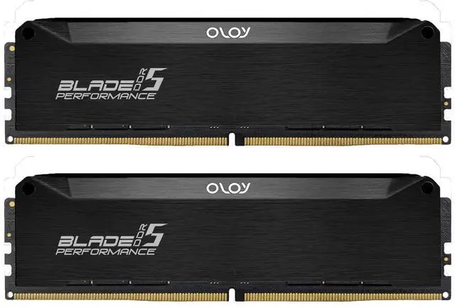 Main image of OLOy DDR5 RAM 64GB (2x32GB) Black Hairline Blade 6000 MHz CL32 1.35V Gaming UDIMM (MD5U3260320BRLDA)