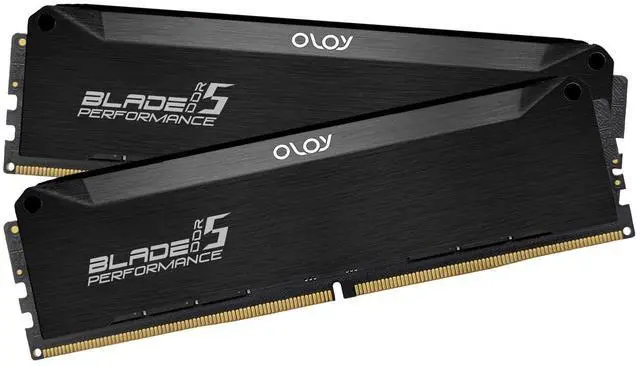 Alt view image 3 of 4 - OLOy DDR5 RAM 64GB (2x32GB) Black Hairline Blade 6000 MHz CL32 1.35V Gaming UDIMM (MD5U3260320BRLDA)