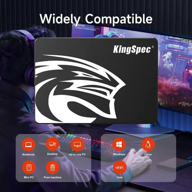 Alt view image 4 of 5 - KingSpec 4TB 2.5 SSD SATA III Internal - 550MB/s Read, 520MB/s Write with 3D NAND Flash, for Laptop & Desktop PC Upgrade