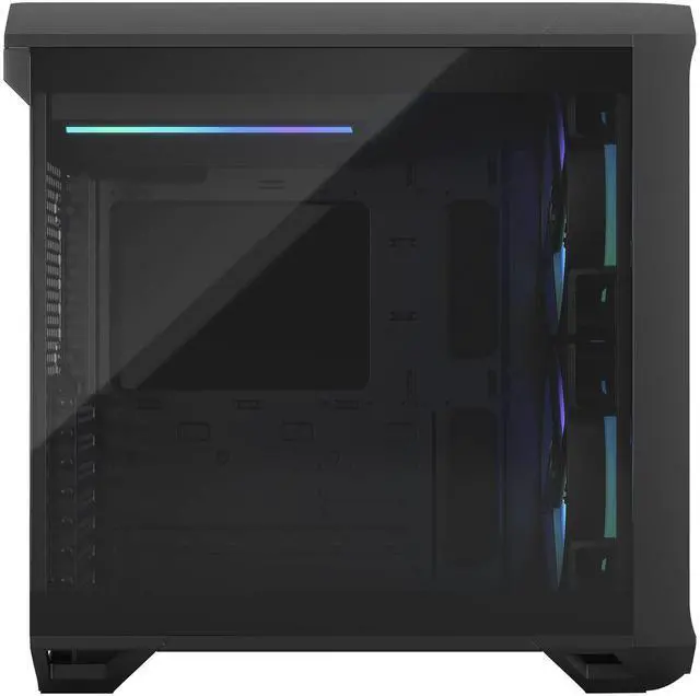 Alt view image 2 of 5 - Fractal Design Torrent Compact RGB Black - Light Tint Tempered Glass Side Panels - Open Grille for Maximum air Intake - Two 180mm RGB PWM Fans Included - Type C - ATX Airflow Mid Tower PC Gaming Case