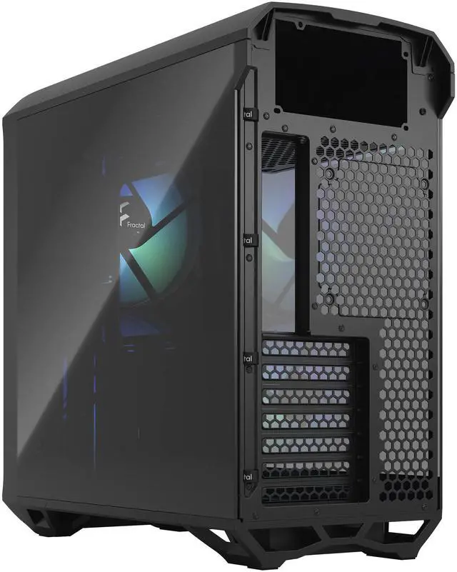 Alt view image 5 of 5 - Fractal Design Torrent Compact RGB Black - Light Tint Tempered Glass Side Panels - Open Grille for Maximum air Intake - Two 180mm RGB PWM Fans Included - Type C - ATX Airflow Mid Tower PC Gaming Case