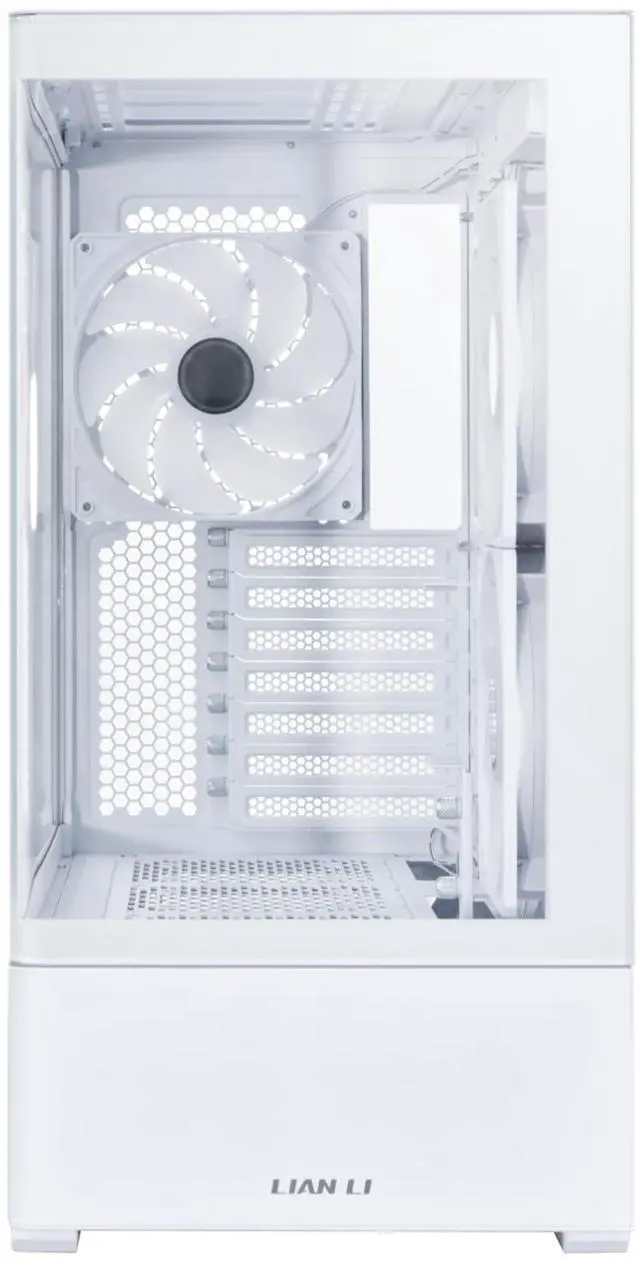 Alt view image 5 of 5 - LIAN LI Mid-Tower ATX PC Case, 3 x 140mm ARGB Fans, Chassis with Front & Side Tempered Glass Panels, Liquid Cooling Ready, Gaming Computer Case, (CG237 RGB - ATX -White)