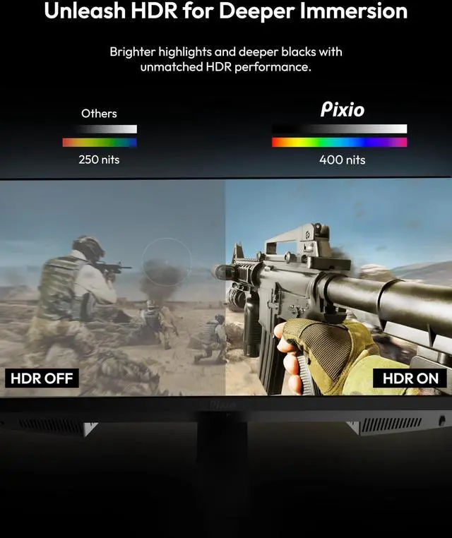 Alt view image 5 of 5 - Pixio PX277 Prime Neo 27 inch 180Hz Refresh Rate QHD 1440p Resolution Fast IPS Panel 1ms GTG Response Time Gaming Monitor with Adaptive Sync and Fully Adjustable Stand