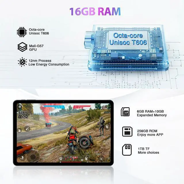 Alt view image 3 of 5 - DOOGEE T30S Android Tablet,11 Inch 2.4K Android 14 with 16GB+256GB 1TB Expand,2024 Octa-Core Gaming Tablet with 8580mAh Large Battery,13MP+8MP, BT5.0,5G WiFi,Widevine L1,GPS,OTG,Black