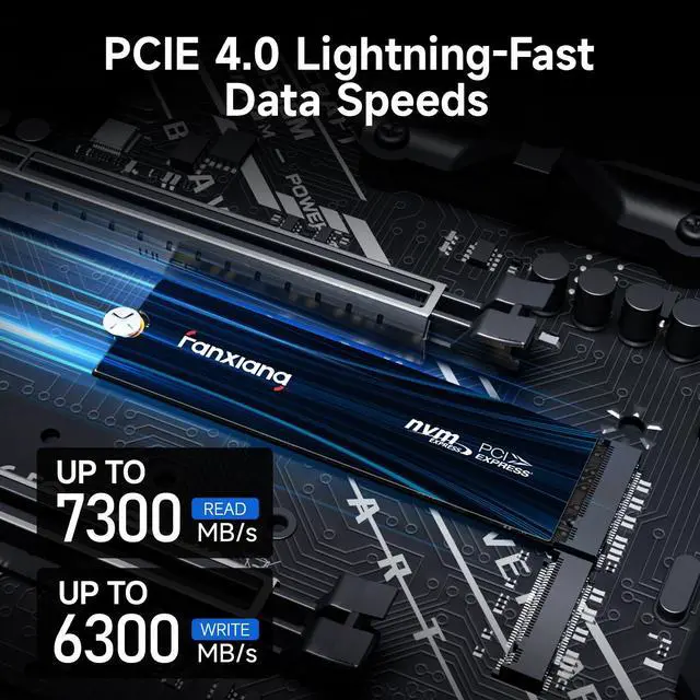 Alt view image 3 of 5 - fanxiang 4TB NVMe SSD PCIe Gen 4 Gaming SSD for PS5, Up to 7300MB/s M.2 2280 SSD Compatible with PS5 Storage Expansion, Internal Solid State Drive for Gamers, Professionals, Creators S880E