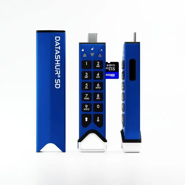 Main image of 2 Pack iStorage datAshur SD 32GB Encrypted USB Flash Drives with Removable iStorage microSD Cards| KeyWriter License + Free Type C-A Adapter