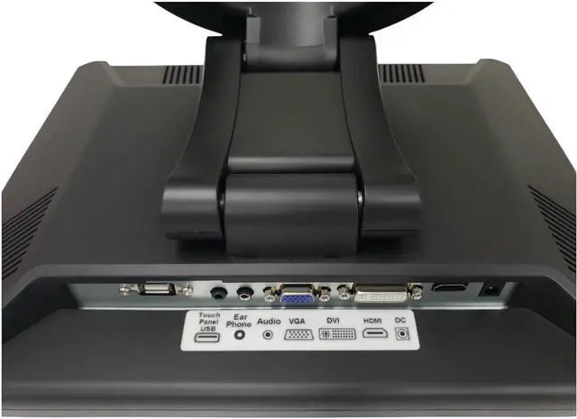 Alt view image 5 of 5 - ViewEra V158TP TFT LCD 15" Touchscreen Monitor, Black; 1024x768 Resolution; 700:1 Contrast Ratio; 5-Wire Resistive Type; Adjustable Stand; VGA, SVGA, and XGA Support; Built-in Speakers; Front Control