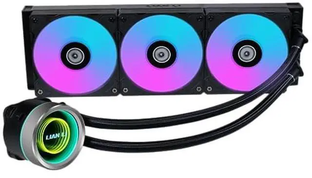 Alt view image 2 of 5 - Lian Li Galahad II Trinity 360mm All-in-One ARGB CPU Liquid Cooler - Black