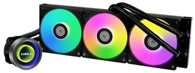 Alt view image 3 of 5 - Lian Li Galahad II Trinity 360mm All-in-One ARGB CPU Liquid Cooler - Black