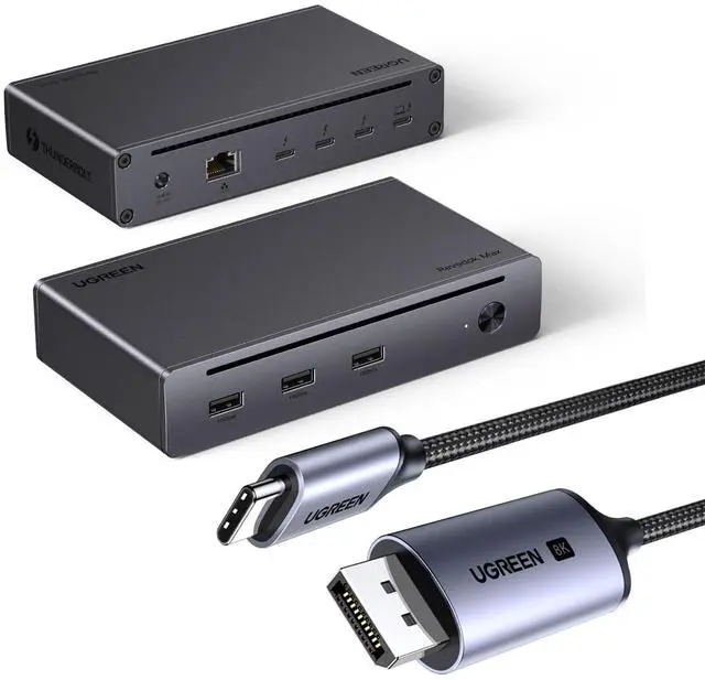 Main image of UGREEN 8-in-1 Thunderbolt 4 Dock Bundle with UGREEN USB C to DisplayPort 1.4 Cable