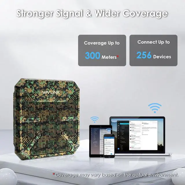 Alt view image 3 of 5 - WAVLINK AX3000 Outdoor WiFi 6 Extender, Dual Band Long Range WiFi Repeater/Wireless Access Point/Router with PoE/ 3KM PtP Transmission, IP67 Waterproof, Supports Up to 256 Devices for Camping, Farm