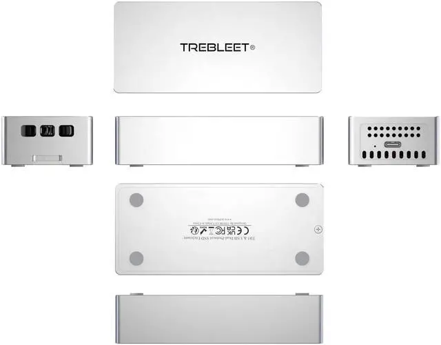 Alt view image 5 of 5 - TB5 80Gbps& USB Dual-Protocol M.2 NVMe SSD Enclosure, USB4 v2.0 Compatible with Thunderbolt 5/ TB4/ USB4/ USB3.2/ USB3.0/ USB2.0, Max Transfer Rates Over 7000MB/s Under TB5 Mode