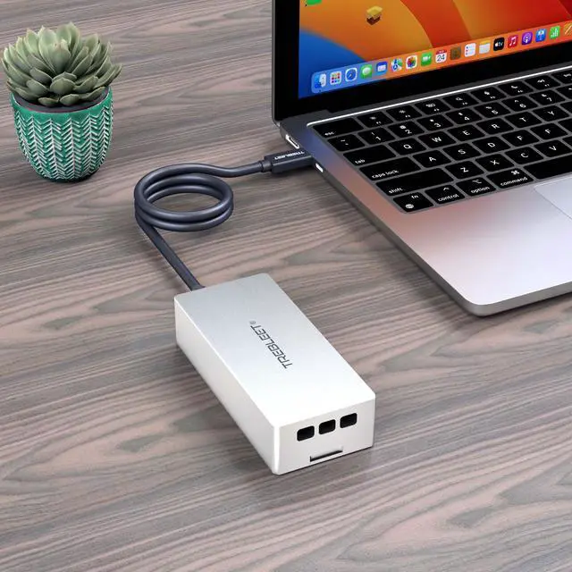Alt view image 3 of 5 - TB5 80Gbps& USB Dual-Protocol M.2 NVMe SSD Enclosure, USB4 v2.0 Compatible with Thunderbolt 5/ TB4/ USB4/ USB3.2/ USB3.0/ USB2.0, Max Transfer Rates Over 7000MB/s Under TB5 Mode