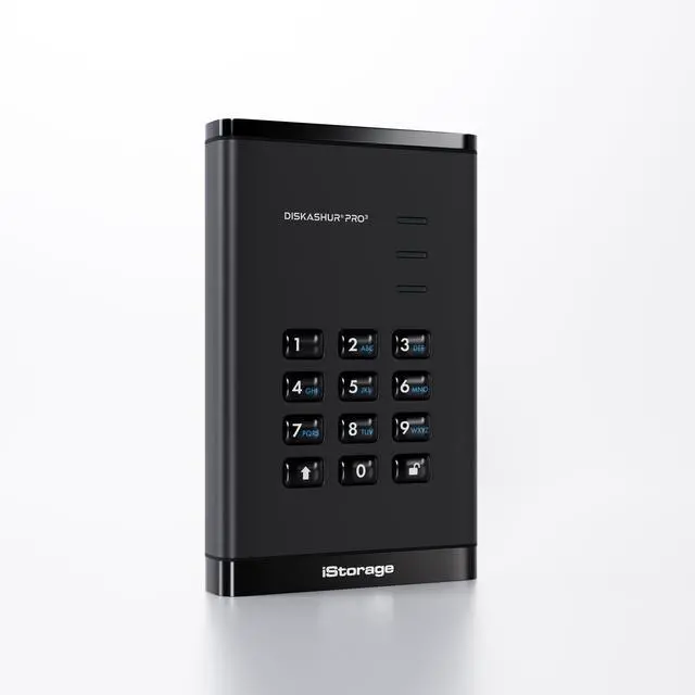 Main image of iStorage diskAshur PRO3 HDD 500GB - Secure Portable Hard Drive - FIPS Level 3 Certified - Password Protected - Dust/Water-Resistant - Hardware encryption