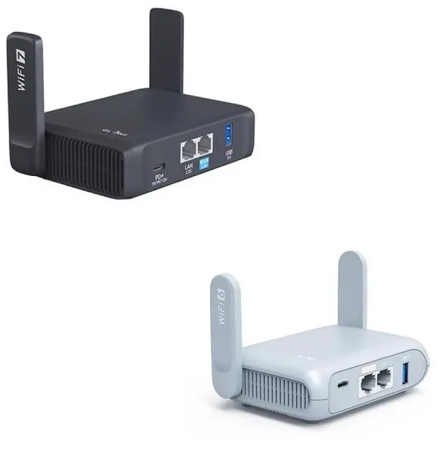 Main image of GL.iNet GL-BE3600 (Slate 7) Portable Travel Router & GL.iNet GL-MT3000 (Beryl AX) Pocket-Sized Wi-Fi 6 Wireless Travel Gigabit Router
