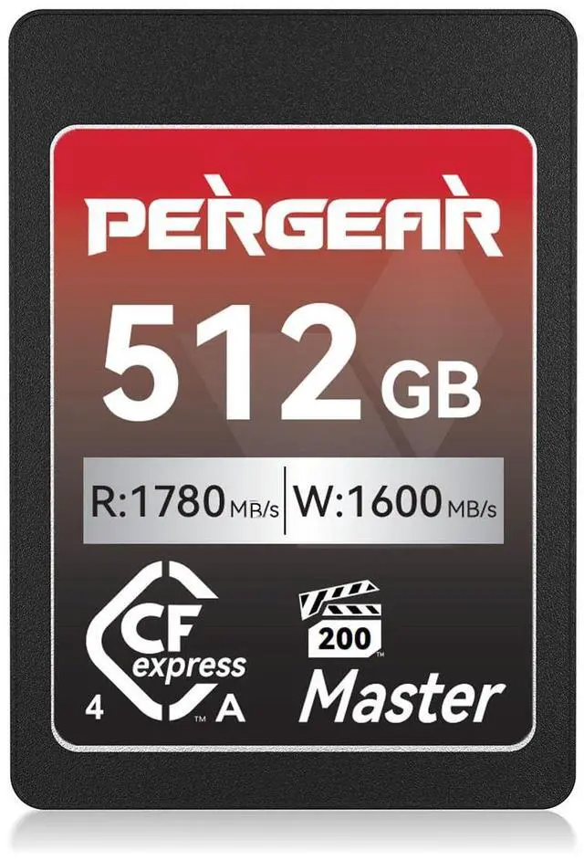 Main image of Pergear 512GB CFexpress 4.0 Type A Memory Card,up to 1780MB/S Read Speeds,USB4.0(PCIe 4.0),for Raw,8K 30P Recording,Compatible for Sony Camera,ILME-FX3,ILME-FX6,ILME-FX30 (Black Silver Master Series)