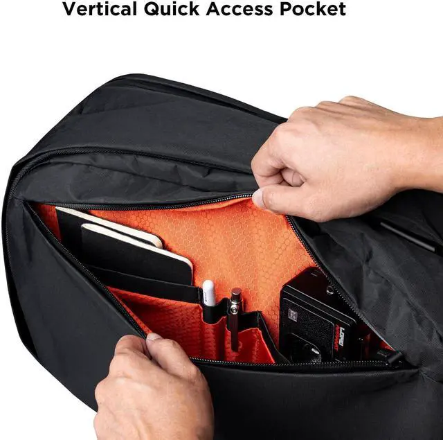 Alt view image 5 of 5 - ALPAKA Metro Backpack Pro for Men - Fits 15.6" Laptop Business Travel Backpack with YKK Zippers, MOD Key Leash & Luggage Pass-through, Durable Padded and Weatherproof Work Bag, VX42 (Black)
