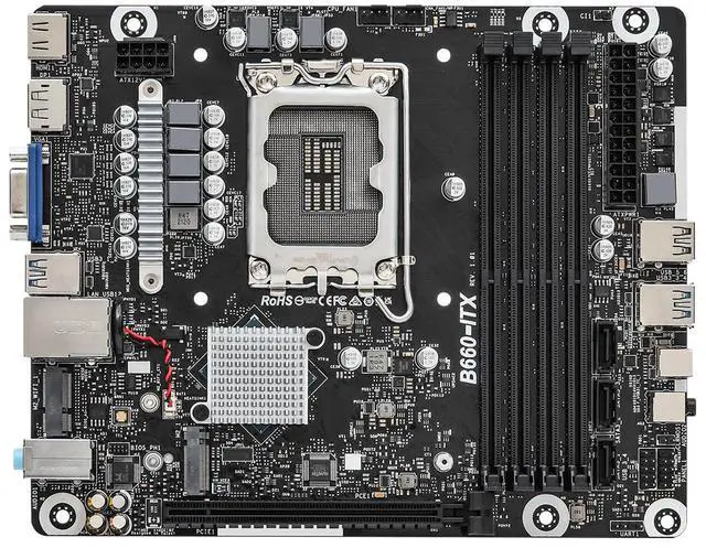 Alt view image 4 of 5 - ASRock DeskMeet B660 Mini PC Barebone Kit  Intel B660, Supports 14th/13th/12th Gen Intel Core CPUs, DDR4 128GB, PCIe 4.0, Dual M.2, 500W PSU, USB-C, HDMI/DP/D-Sub (No CPU/RAM/Storage)