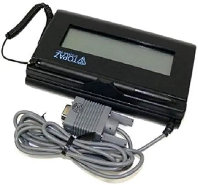 Main image of Topaz T-LBK460-B-R 1x5 Backlit LCD Signature Capture Pad - Serial RS232 Connection