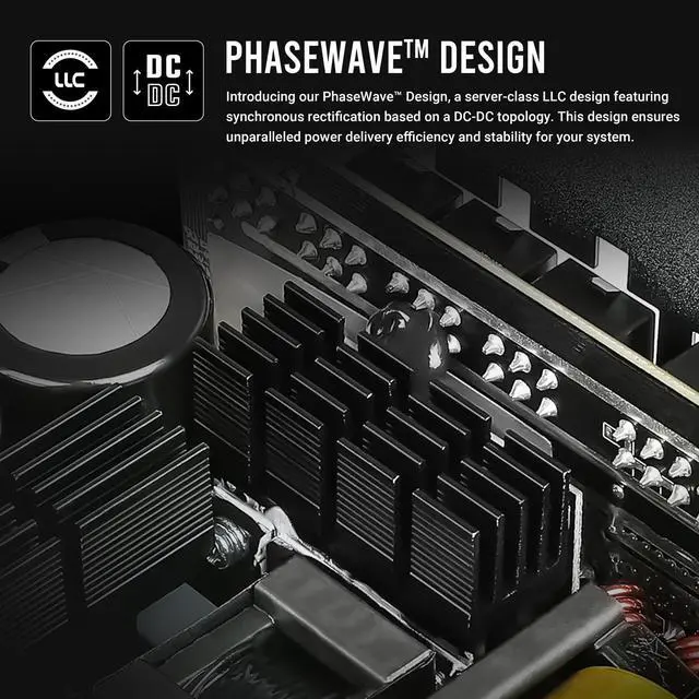 Alt view image 3 of 5 - ANTEC NeoECO, NE1300G M ATX3.0, 1300W Full Modular PSU, 80 Plus Gold Certified, PCIE 5.0 Support, PhaseWave Design, Japanese Caps, Zero RPM Manager, Silent 120mm Fan, 10-Year Warranty