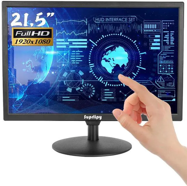 Main image of Suprlipy 21.5 Inch Touch Screen Monitor FHD1920x1080 Support HDMI VGA AV USB BNC, 10 Points Capacitive Touch TFT LED 16:9 Monitor for Laptop PC Xbox PS5/PS4 Switch POS Systems Built-in LounSpeakers