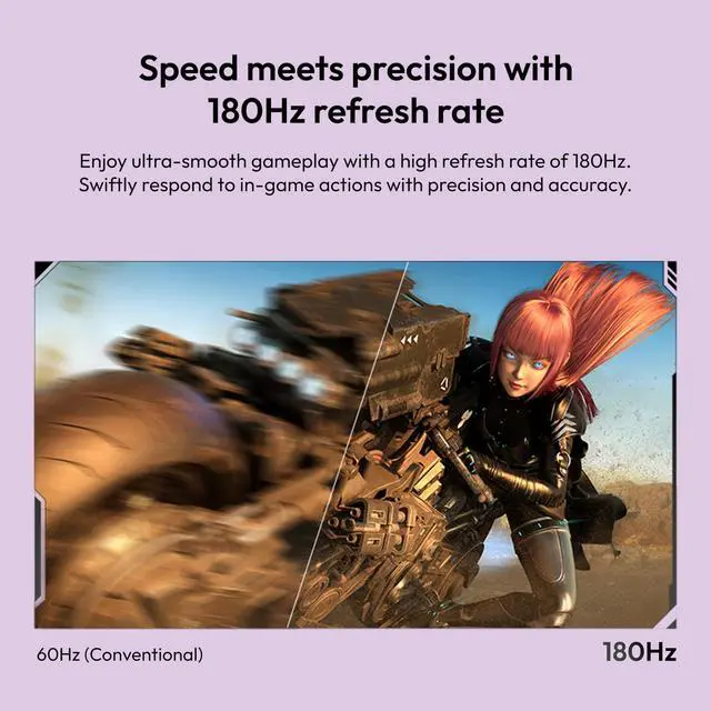 Alt view image 3 of 5 - Pixio PX278 Wave Purple 27 inch 180Hz Refresh Rate FHD 1440p Resolution Fast IPS Panel 1ms GTG Response Time Purple Gaming Monitor with Adaptive Sync