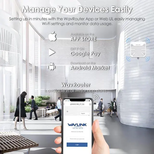 Alt view image 3 of 5 - WAVLINK AX3000/AC600 Outdoor WiFi 6 Repeater