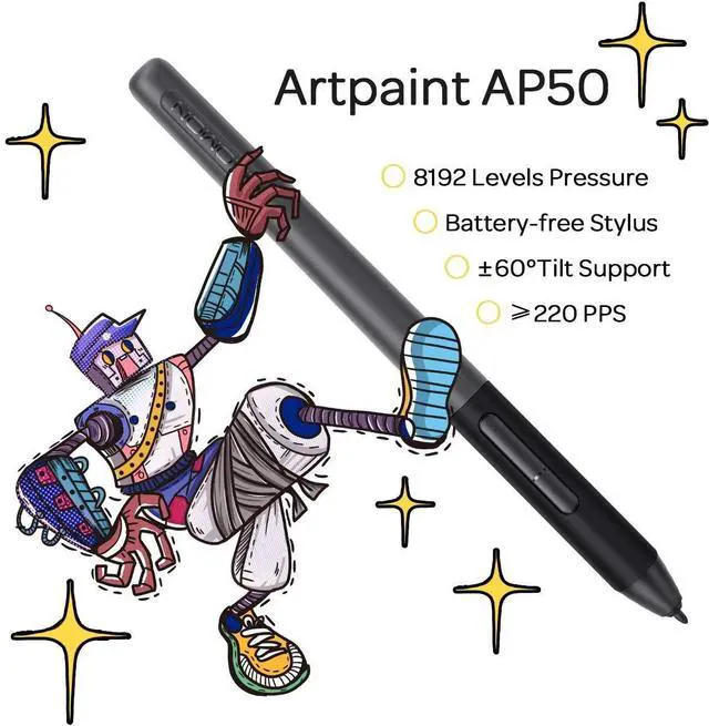 Alt view image 3 of 5 - GAOMON PD1320 13.3 Inch Pen Display & Extra 20 Nibs -120% sRGB Full-Laminated Graphics Drawing Tablet with Tilt Support and Adjustable Leather Stand - for Windows Mac Android OS