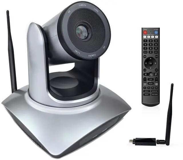 Main image of TOALLIN Wireless PTZ Conference Room Camera, 3X Optical Zoom Streaming Camera, 1080P Full HD Wireless Webcam for Video Conferencing/Live Streaming/Church Services Worship/Online Education