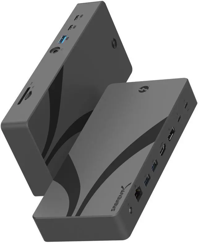 Main image of SABRENT Thunderbolt 4 Docking Station, TB4 Ports, 8K/4K, USB4 & TB3 Compatible, DP 1.4, HDMI 2.1, USB-C/USB-A Ports, Gigabit Ethernet, Audio Jack, SD/TF Card Reader, Windows/macOS/Linux (DS-T4MF)