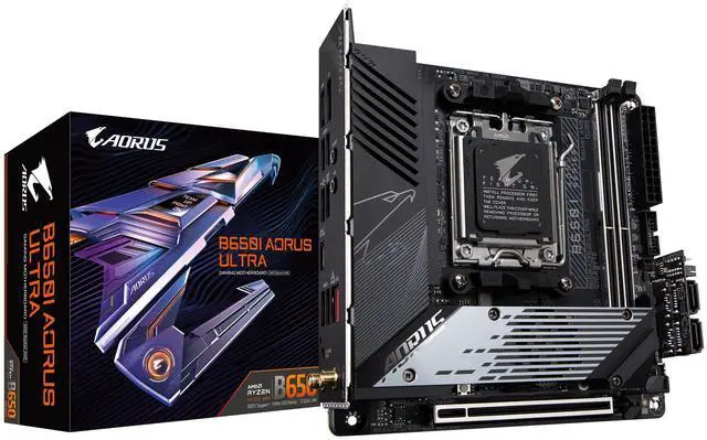 Main image of Aorus B650I Ultra Gaming Desktop Motherboard - AMD B650 Chipset - Socket AM5 - Mini ITX