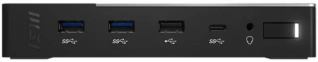 Alt view image 3 of 5 - MSI Black USB C Docking Station 2nd gen