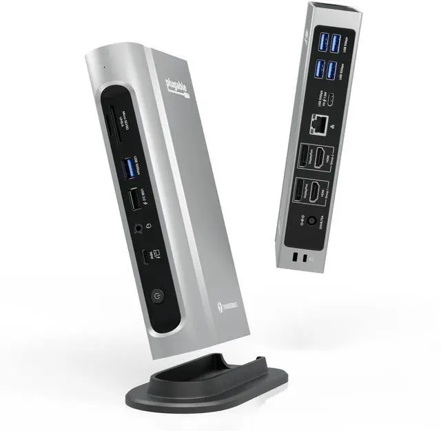 Main image of Plugable 16-in-1 Thunderbolt 4 Dock  Dual 4K Monitors for M4 MacBook Air/Pro, 100W Charging, 2X HDMI, 2X DisplayPort, 2.5G Ethernet, 7X USB, MicroSD/SD Card Reader, Audio, Windows & USB4 Compatible