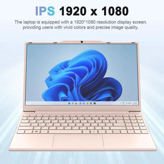 Alt view image 2 of 5 - Trygood 14'' Student Laptop Computer,1080P FHD Display,8GB RAM,512GB SSD,N5095 CPU College Student Pink Laptop,Numeric Keypad,256GB TF Card,Webcam, 5GWiFi, HDMI,Pink