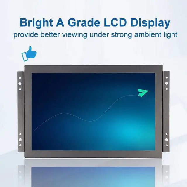 Alt view image 3 of 5 - 10.1 inch Industrial Monitor High Brightness 1000 nit Sunlight readable Support HDMI/VGA/USB/BNC Interface, Built-in Speakers with Speakers LCD Display 1280X800 (Without Touch, 10.1 Inch)
