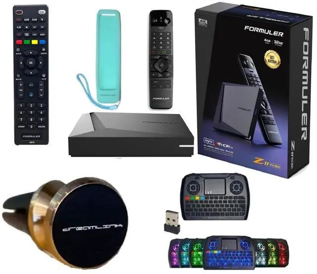 Main image of Formuler Z11 Pro Max Android 11 Wireless AX 2x2 Gigabit LAN 4GB Ram 32GB ROM 4K with Bluetooth BT1 Remote Control Edition + Extra 7 Colour Wireless Keyboard + Extra 02f9 Remote + Extra Magnetic Mount