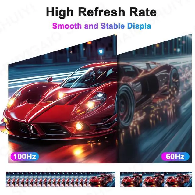 Alt view image 3 of 5 - AHXJKA 23.8 Inch Portable Monitor,100HZ Gaming Monitor,FHD IPS/HDR Computer Screen Extender with Built-in Speakers -Compatible with Laptop PC Phone PS4/PS5 Switch
