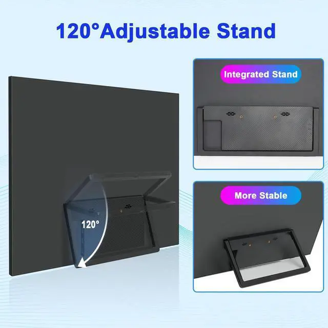 Alt view image 4 of 5 - AHXJKA 23.8 Inch Portable Monitor,100HZ Gaming Monitor,FHD IPS/HDR Computer Screen Extender with Built-in Speakers -Compatible with Laptop PC Phone PS4/PS5 Switch