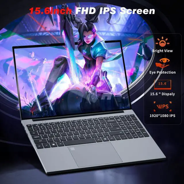 Alt view image 3 of 5 - 2025 Gaming Laptop,15.6 Inch Laptop,Laptops 16GB 512GB SSD,Laptop Computer N5095,Traditional Laptop Computers 180 Angle Opening,Lap top Fingerprint Unlock Backlit Keyboard,1920X1080 FHD IPS MINI-HDMI