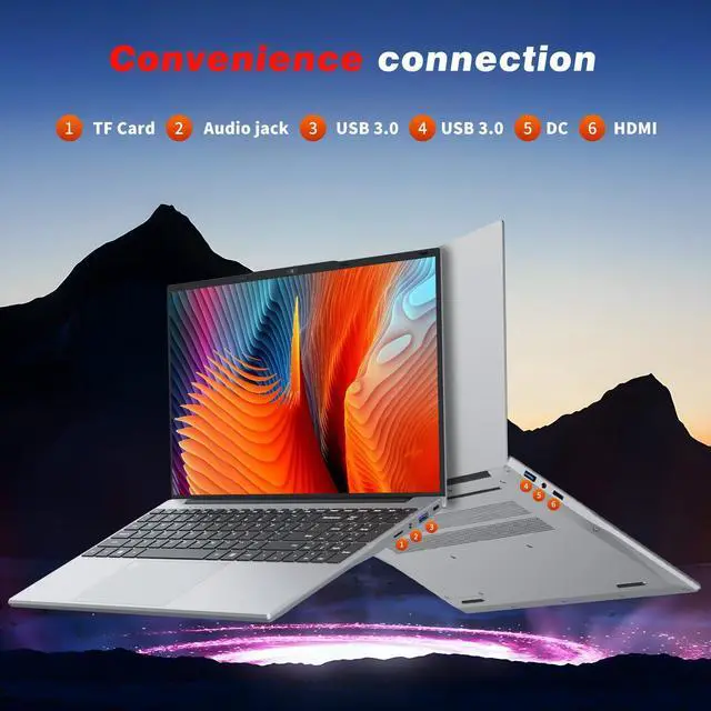 Alt view image 5 of 5 - 2025 Gaming Laptop,15.6 Inch Laptop,Laptops 16GB 512GB SSD,Laptop Computer N5095,Traditional Laptop Computers 180 Angle Opening,Lap top Fingerprint Unlock Backlit Keyboard,1920X1080 FHD IPS MINI-HDMI