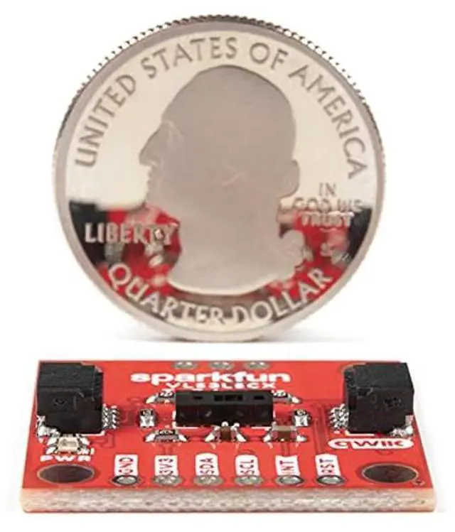 Alt view image 4 of 5 - SparkFun Qwiic ToF Imager -VL53L5CX-Multizone Distance Measurements -Up to 8x8 Zones w/Wide 63° Diagonal FoV -3D Room Mapping Obstacle Detection Gesture Recognition IoT Laser-Assisted autofocus AR/VR